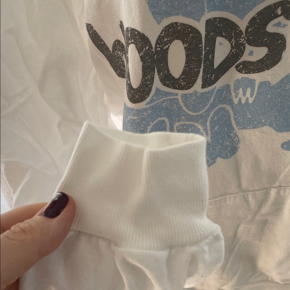 Recycled Karma Woodstock Hoodie with Blue Graphic Oversized Small Fits M-L - Picture 4 of 8